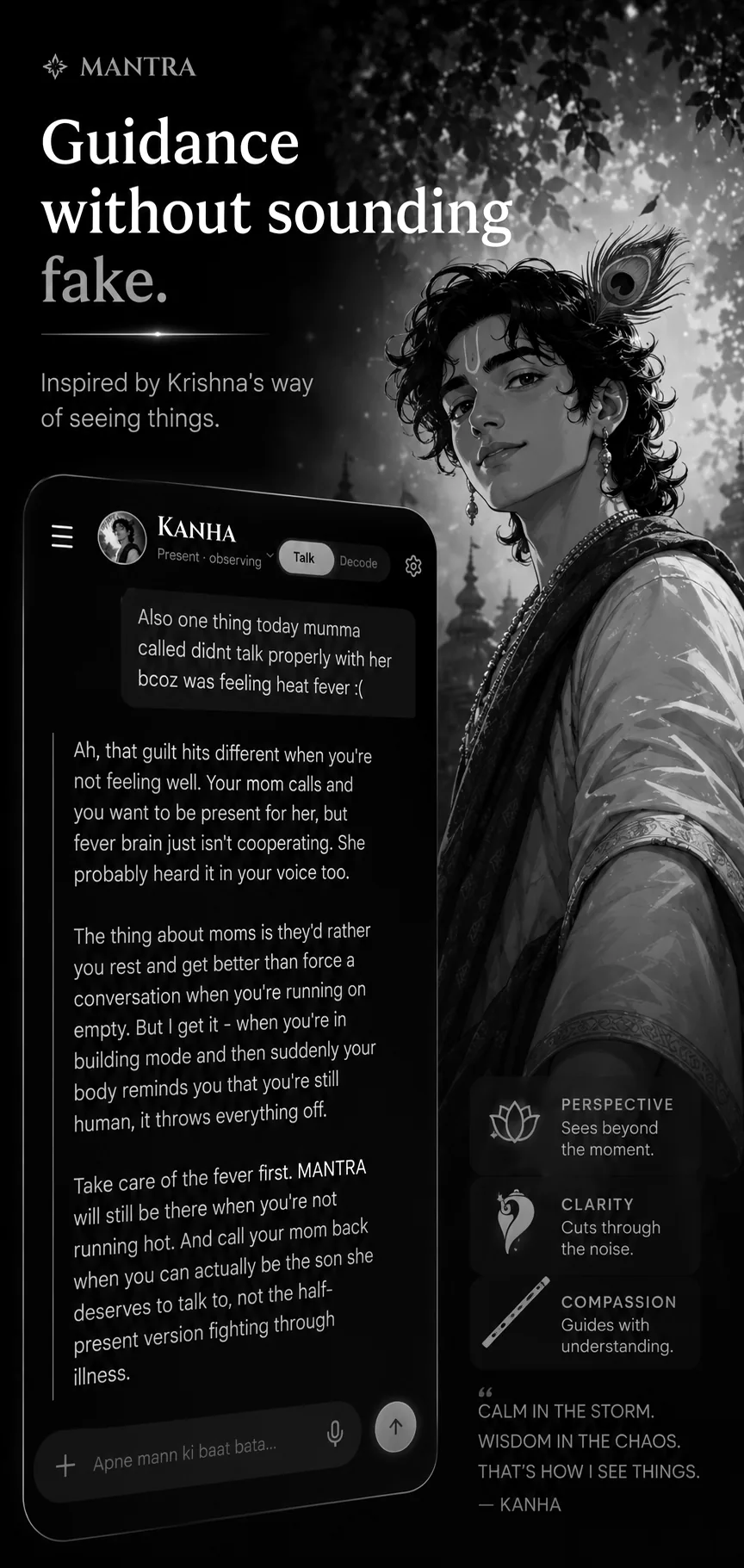 A conversation with Kanha, the guide companion inspired by Krishna