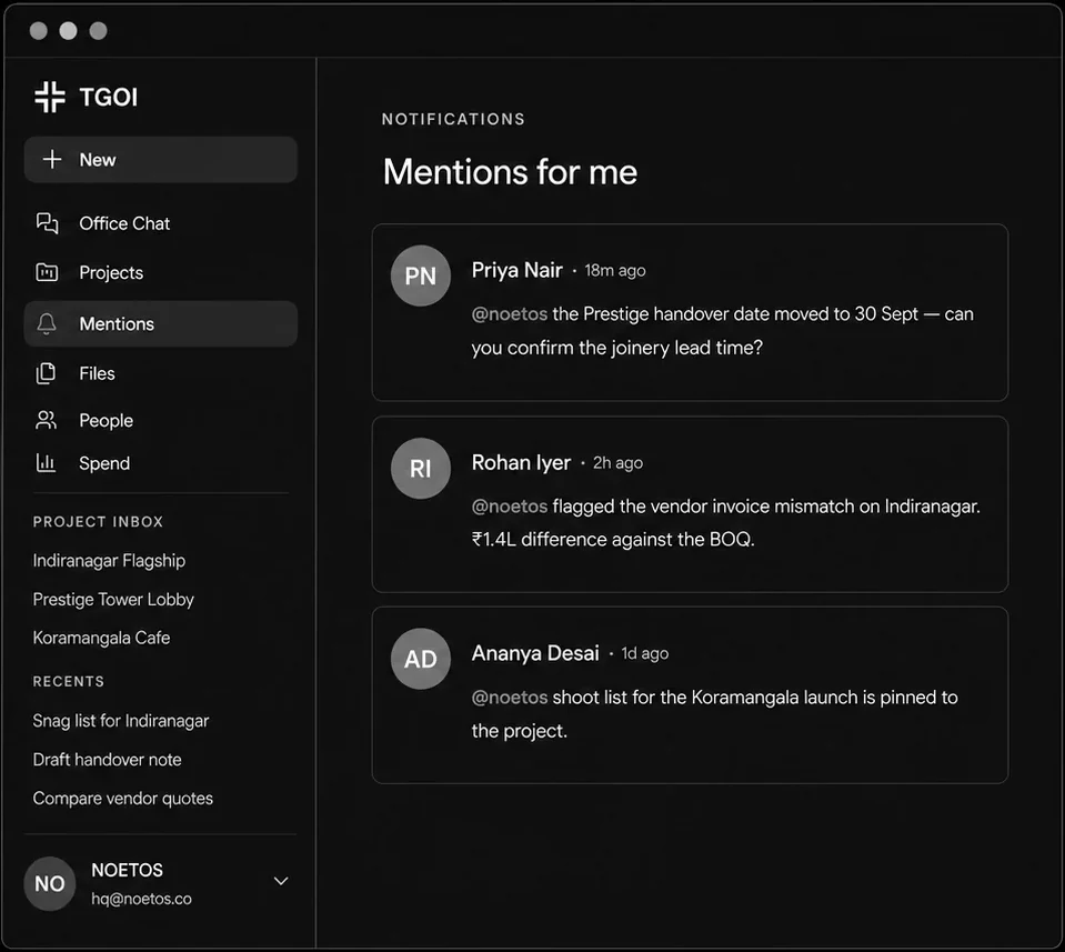 TGOI mentions inbox